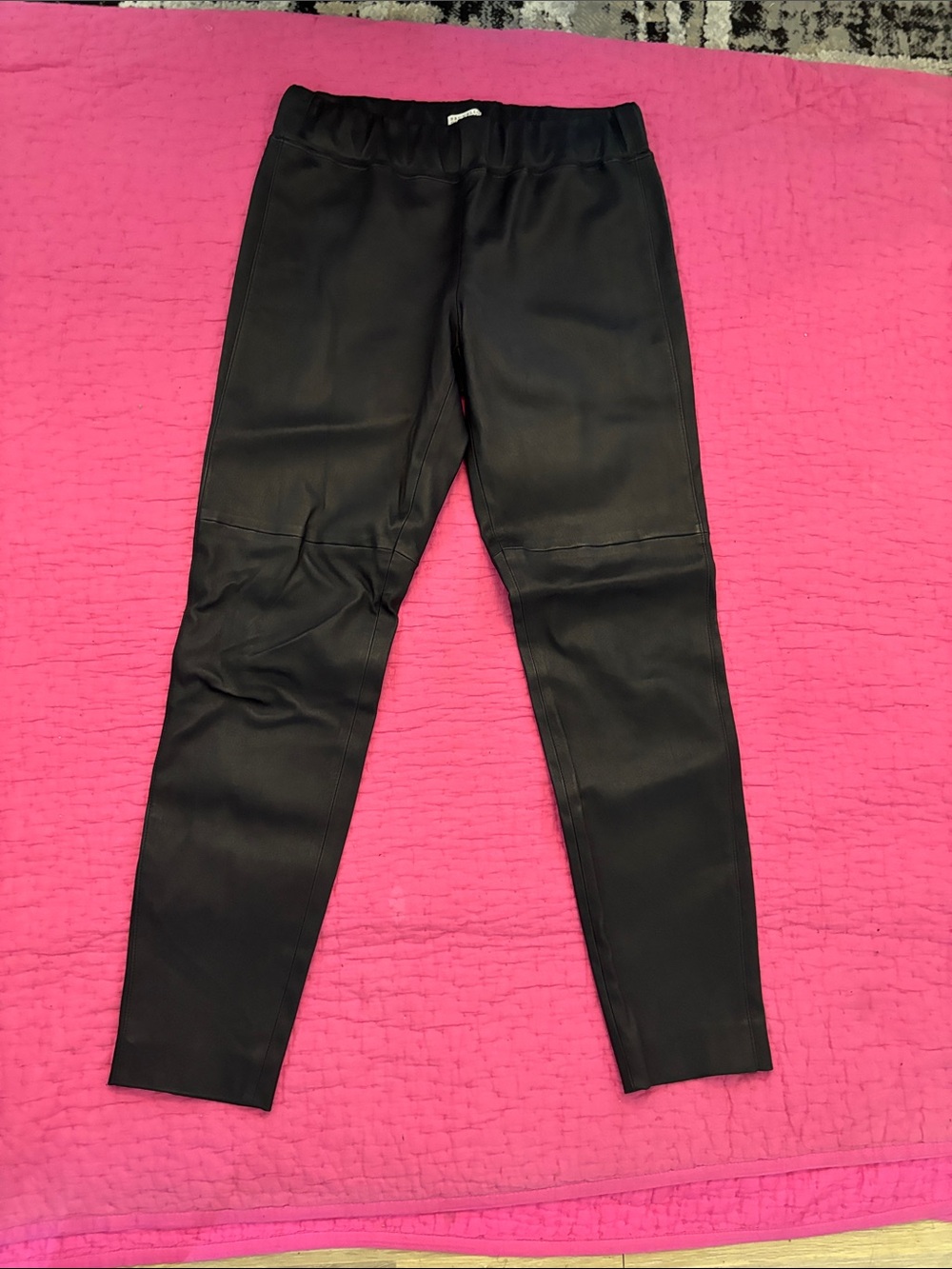 Brunello Cucinelli Black 100% nappa Leather Leggings, US12